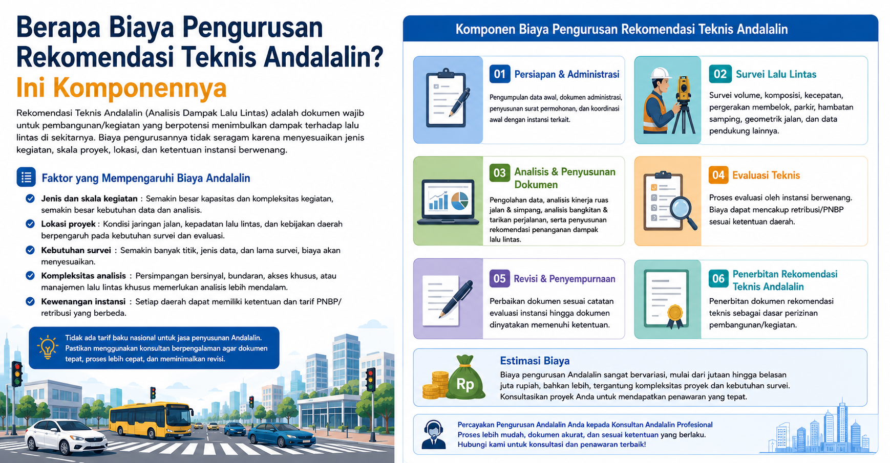 Berapa Biaya Pengurusan Rekomendasi Teknis Andalalin? Ini Komponennya